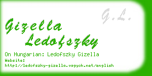 gizella ledofszky business card